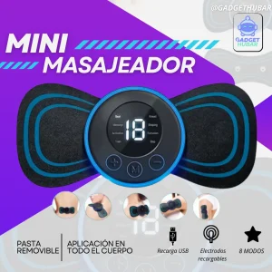 Mini Masajeador De Cuello Espalda Electrodos Recargable