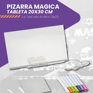 Pizarra Mágica LED USB 30×40 cm – Acrílica con Luces Multicolor